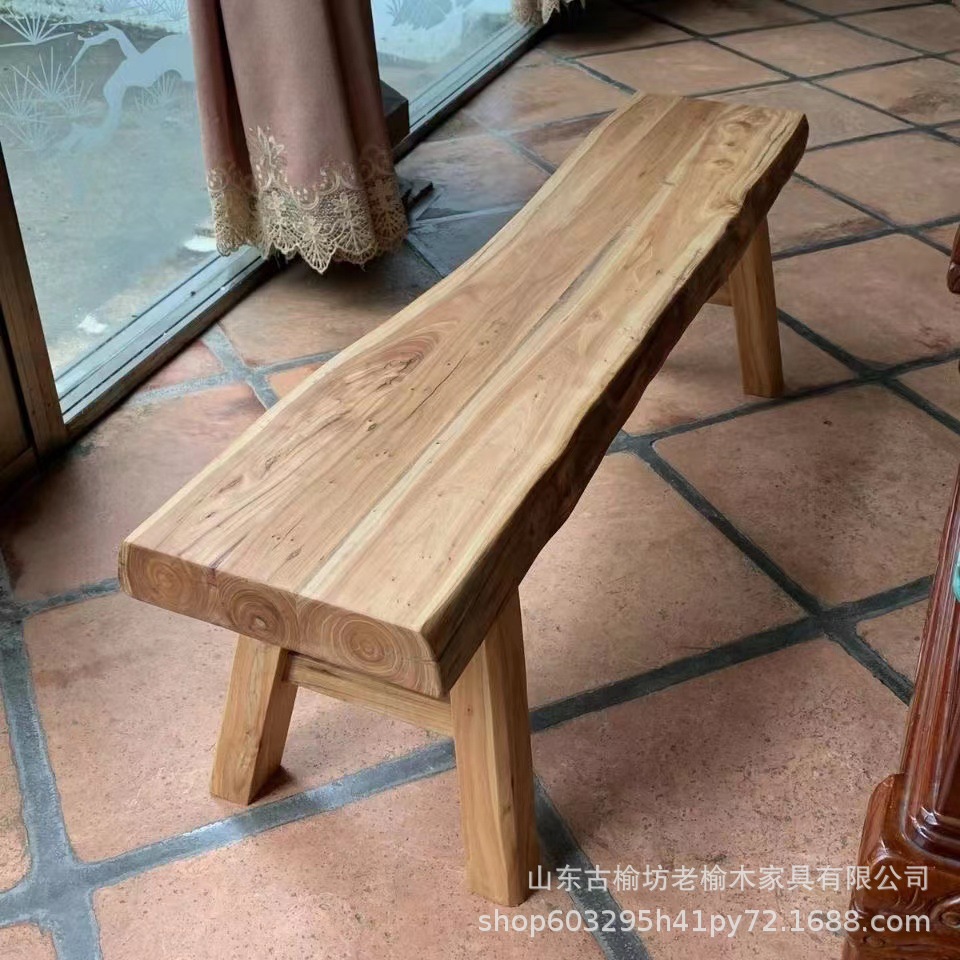 厂家批发长木条凳老榆木单人凳双人长板凳复古凳子老门板茶桌凳