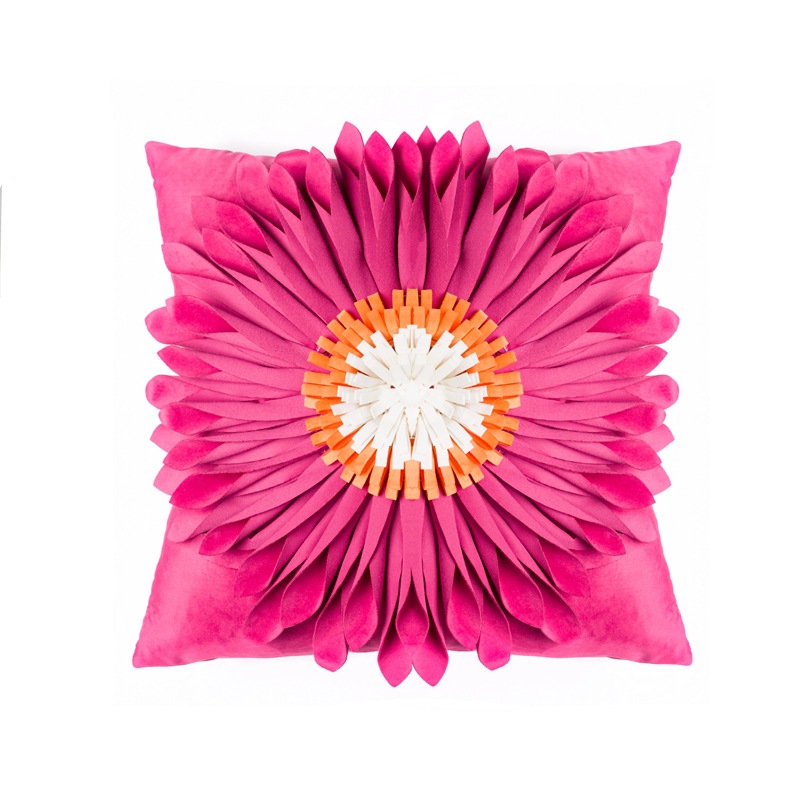 European and American Entry Lux Ins Style Flower Pillow Cover Princess Style Bedroom Bay Window Living Room Backrest Pillow Daisy Cushion