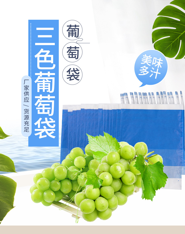 批发 阳光玫瑰葡萄套袋 高光纸水果套袋 防鸟虫防水育果袋 可定制