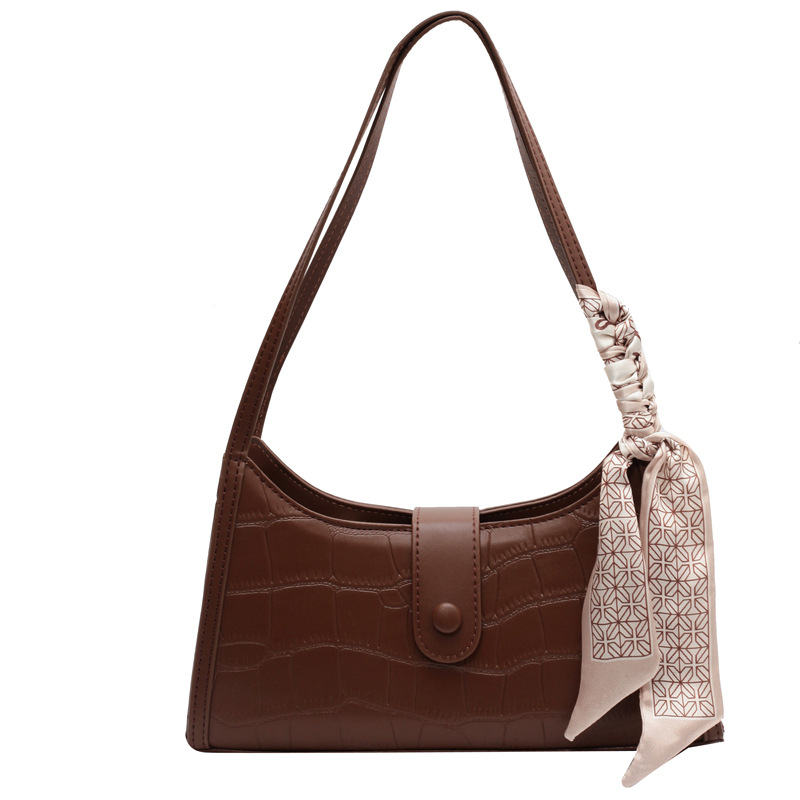 Advanced Texture Bag 2022 New Fashion Retro Shoulder Bag Niche Underarm Bag Women's Bag Stone Pattern Messenger Bag