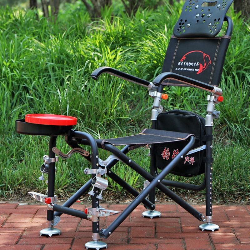 连球钓箱新款钓鱼椅钓椅折叠式野钓椅便携钓鱼凳可躺地形钓鱼座椅