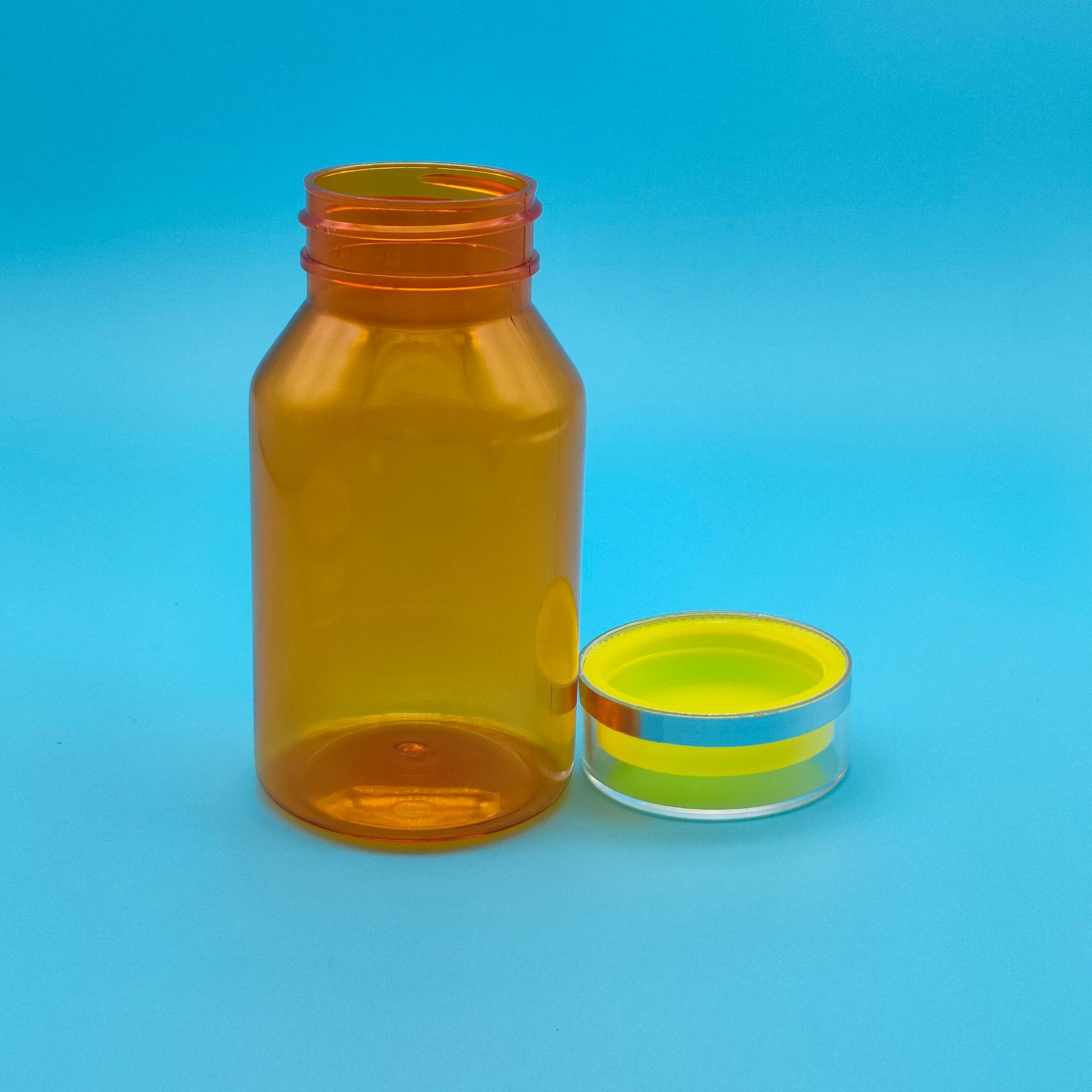 聚酯瓶175ml 黄色塑料小口液体瓶透明液体样品分装瓶pe水剂包装瓶