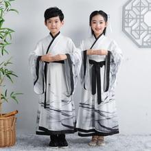 儿童古装汉服国学服男女书童服装中国风小学生三字经朗诵开学礼服