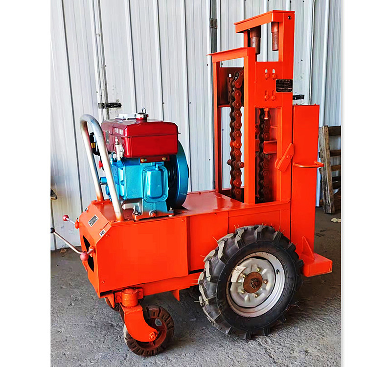 手扶链条式砸夯机 宅基地夯实机 小型室内打夯机