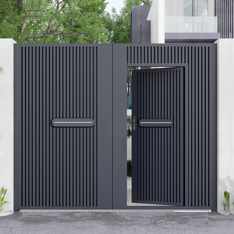 铁艺庭院大门现代简约别墅大门农村自建房大门铝艺防盗门-阿里巴巴
