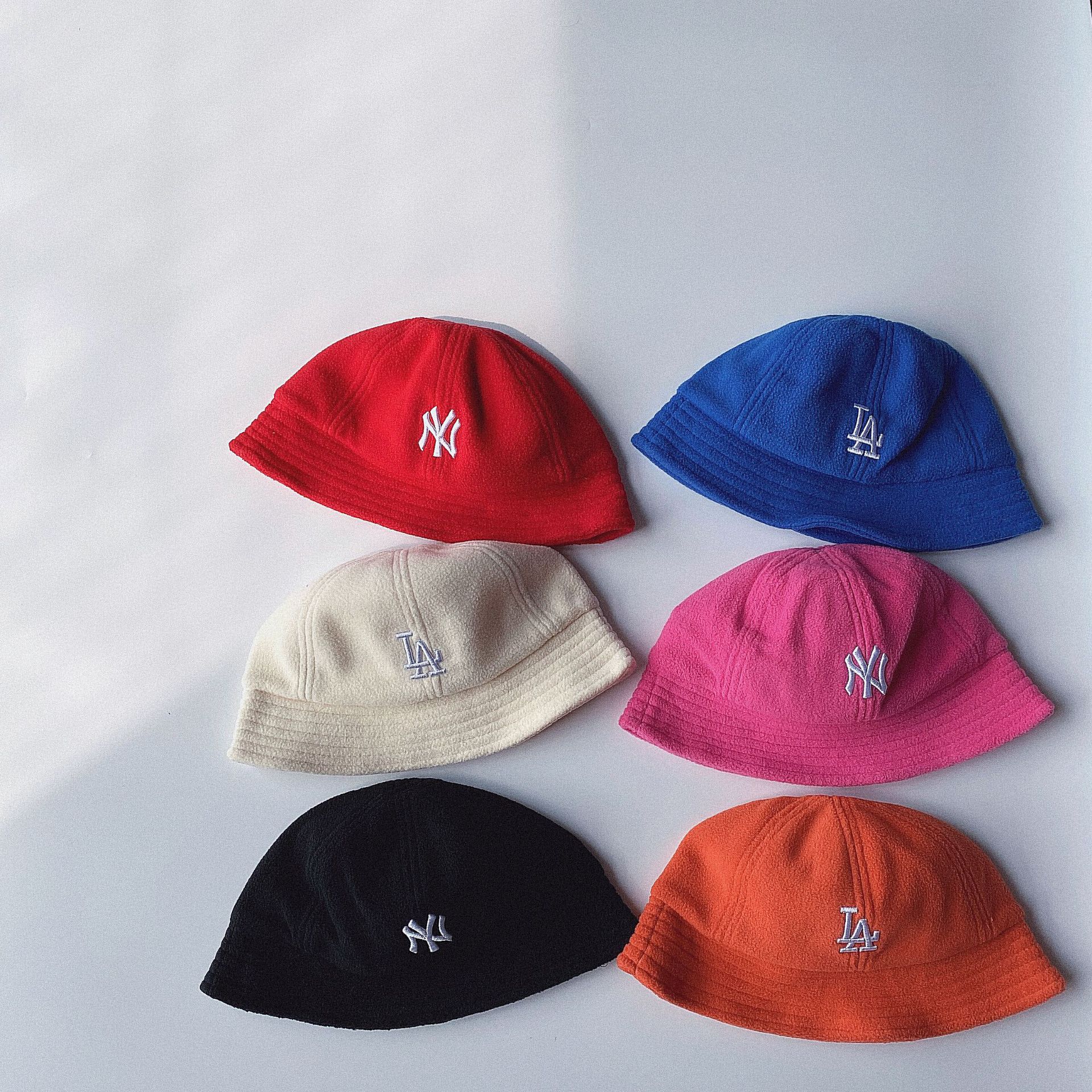 韩国mlb帽子洋基21新款渔夫帽ins儿童防晒大檐遮阳帽潮牌