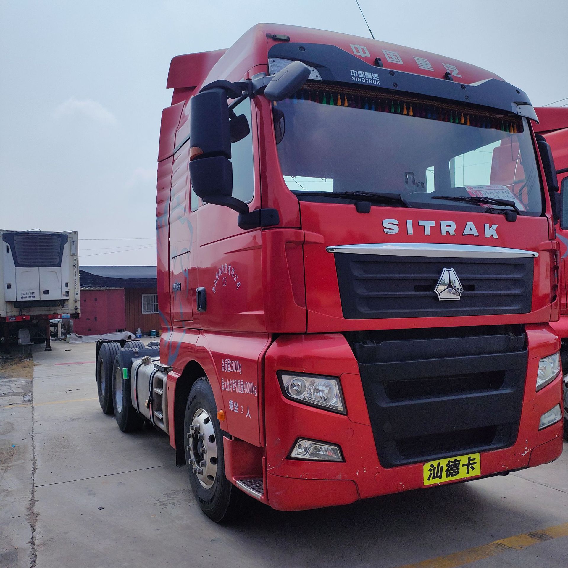 购销 二手国汕德卡ch7牵引车 解放460马力牵引车出口后双驱牵引车