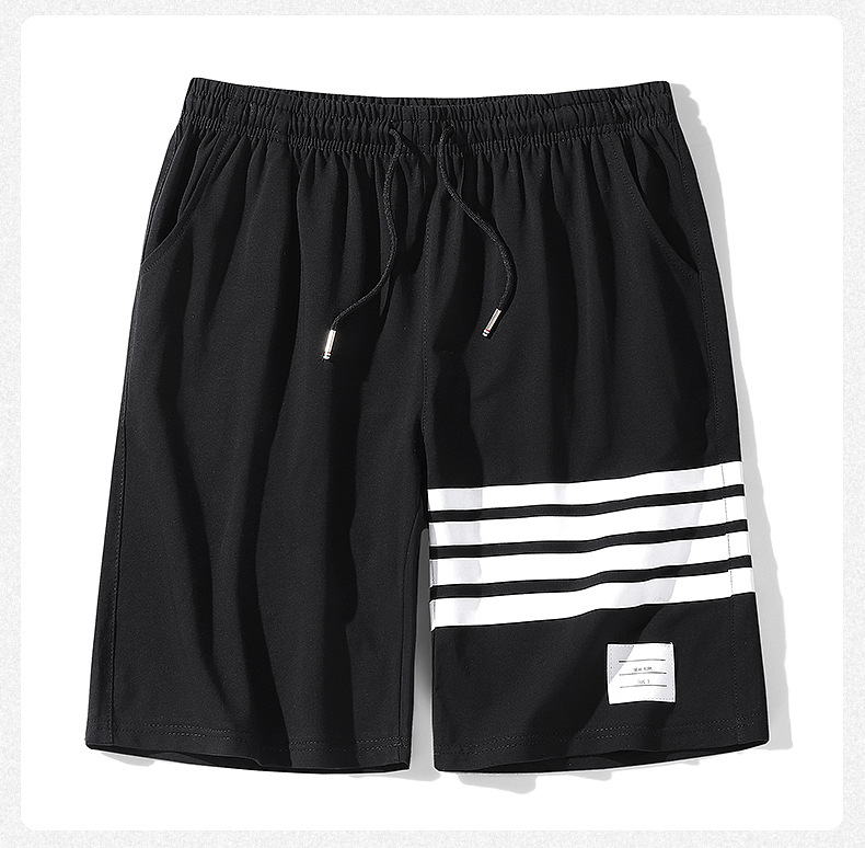 休闲短裤男夏季潮牌tb四条杠网红沙滩运动中裤男士宽松五分裤男
