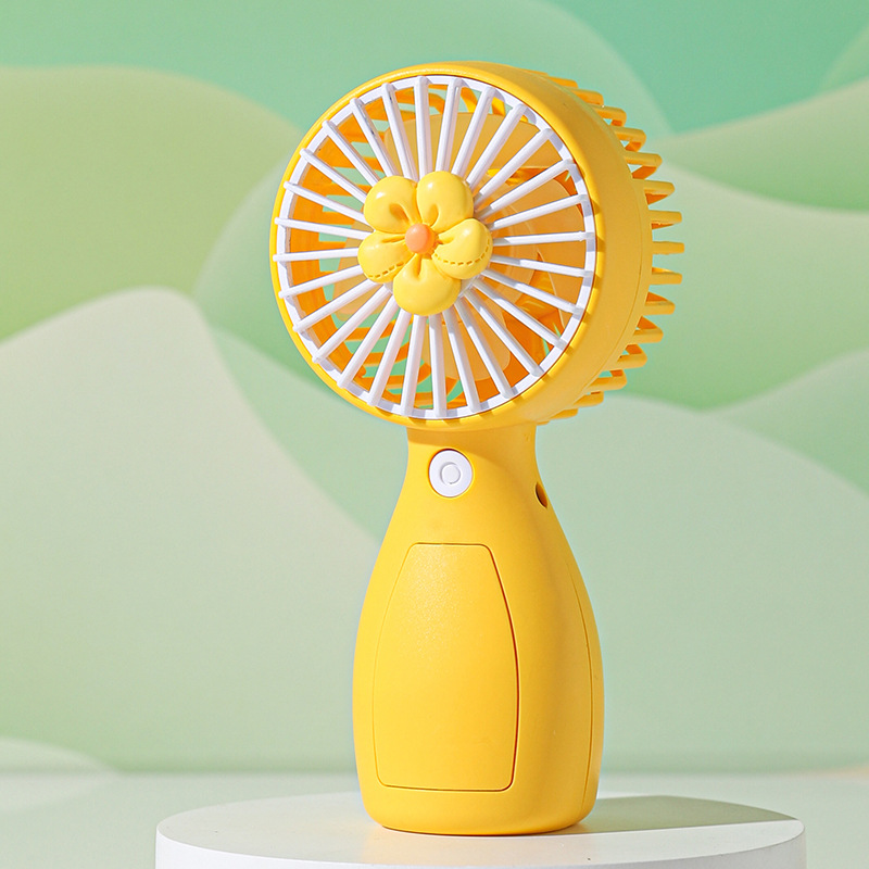 Cross-Border New Mini USB Rechargeable Flower National Fashion Cartoon Handheld Portable Little Fan Gift Wholesale