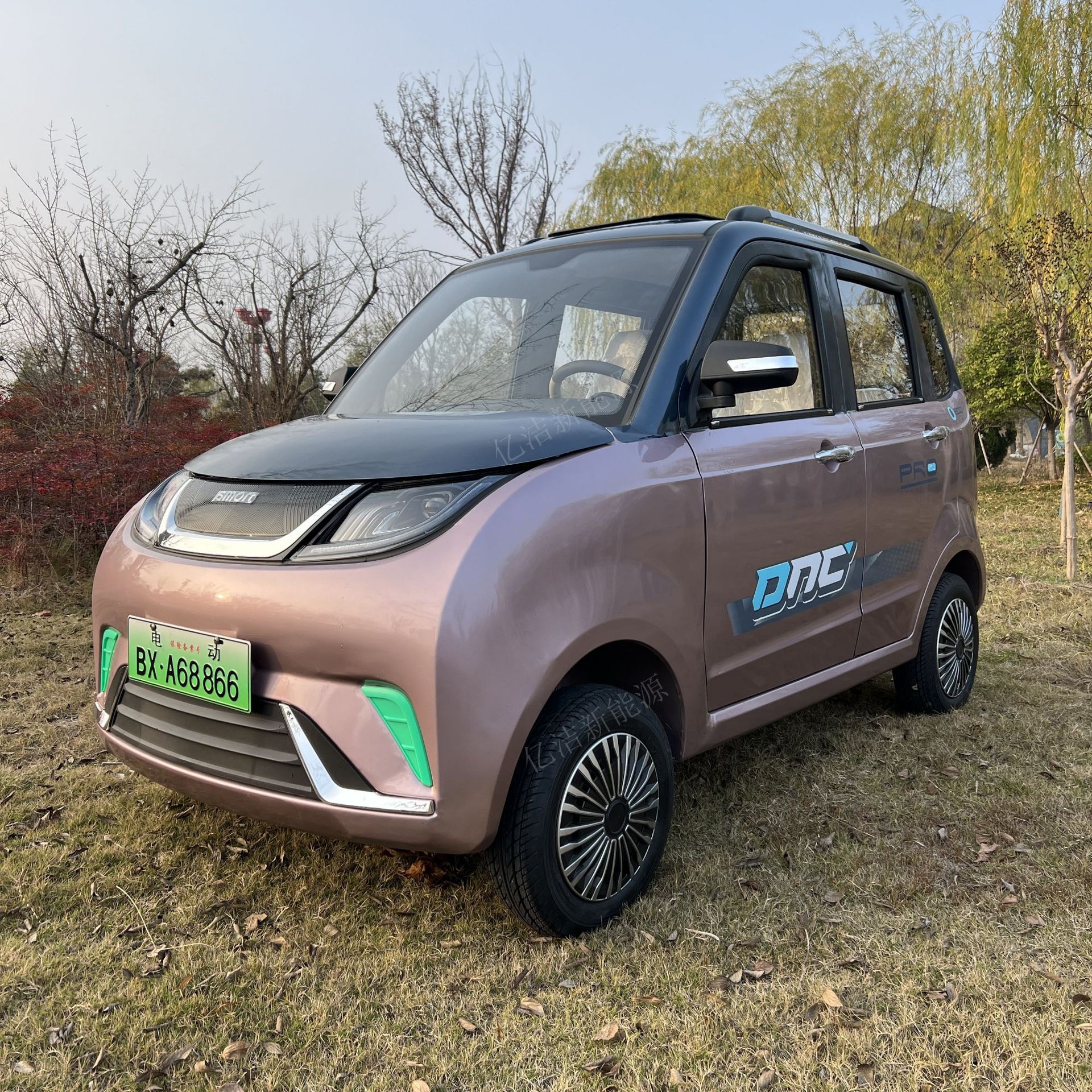 新能源四轮电动车家用油电两用女士小型代步成人4轮电瓶轿车-阿里巴巴