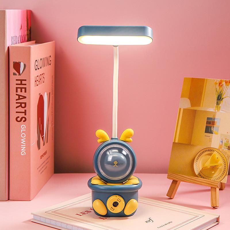 Cartoon Cute Pet Projection Small Night Lamp Led Rechargeable Desk Lamp Student Desk Study Lamp USB Mini Projection Ambience Light