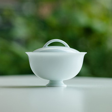 昌朴居影青合意盖碗茶杯家用泡茶器泡茶碗功夫茶具圆形单碗不烫手