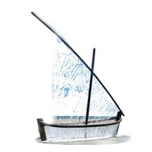 不锈钢流水船雕塑喷水幕帆船小舟造型园林船锚船舵景观小品