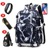 new pattern Thermal transfer pupil Grade four hundred fifty-six Middle and high school Campus schoolbag Young men travel Shark Backpack