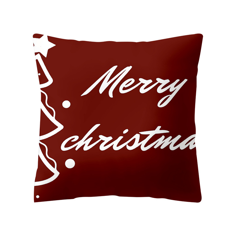 Amazon New Christmas Pillow Cover Santa Pine Couch Pillow Decorative Linen Home Cushion