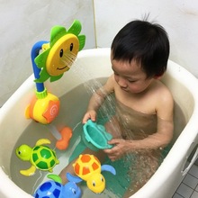 宝宝洗澡玩具喷水向日葵花洒戏水小乌龟沐浴青蛙泡泡机男女孩礼物