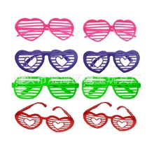 跨境情人节玩具爱心眼镜儿童百叶窗心形眼镜道具装扮桃心镜框