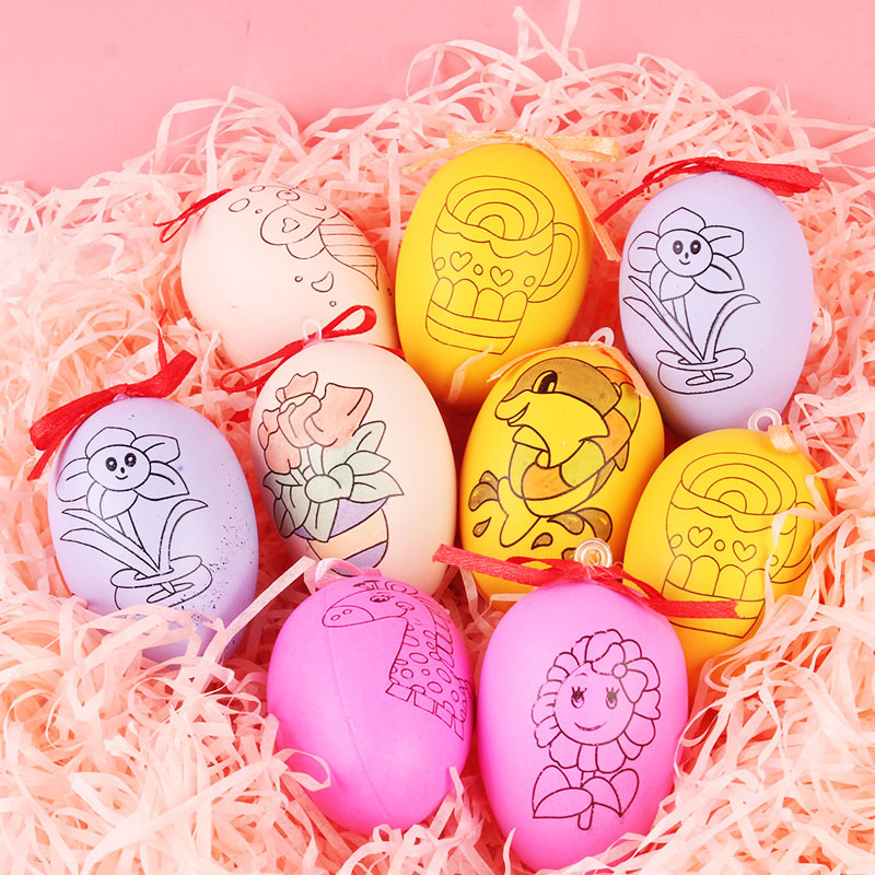 创意儿童diy手绘涂色彩蛋套装益智动手涂色彩蛋学生奖品礼品批发