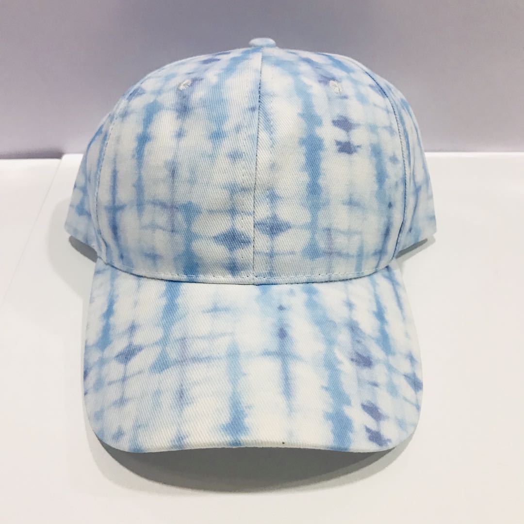 精美扎染棒球帽 棉质斜纹扎染高尔夫球帽 遮阳透气时尚帽子工厂