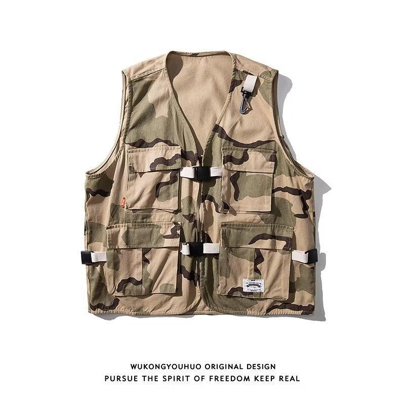 美式特种户外无袖坎肩迷彩马甲男战术背心军事战术多功能工装外套