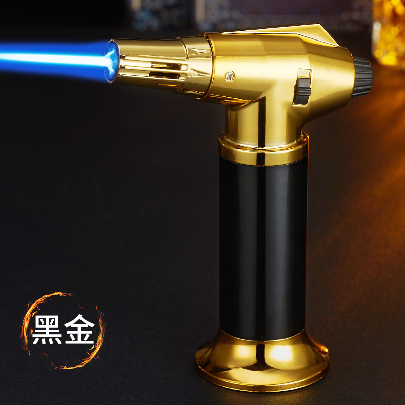 Blue Flame Direct Punching Windproof Barbecue Flame Gun Welding Gun Carbon Igniter Flame Spray Gun Burning Torch Export Hot Sale