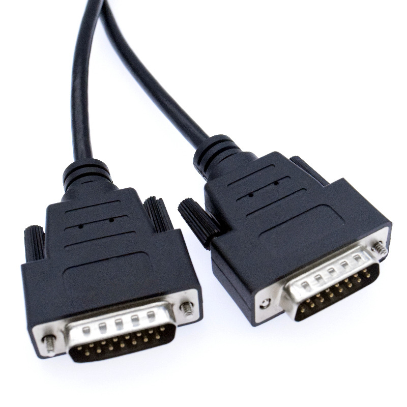 厂家定制db15公对公连接线 db15串口通讯线24awg