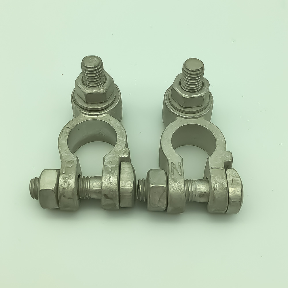 汽车电瓶桩头纯铜镀锡电瓶接线桩头 改装接头 正负极夹