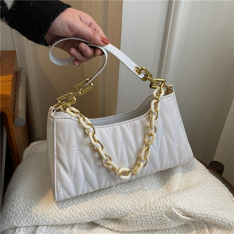 Popular 2021 New Autumn and Winter Bags Women's All-Match Rhombus Underarm Bag Niche Women's Shoulder Bag Portable Women's Bag