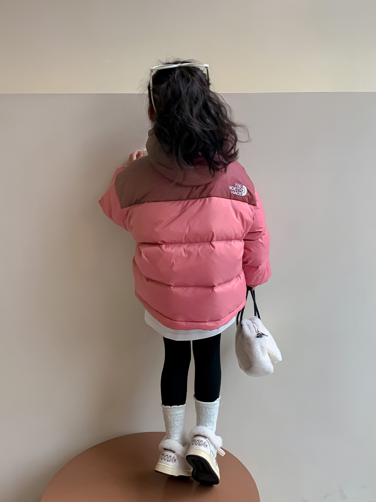 Girl's down Coat 2023 New Western Style Baby Girls' Korean Style Winter Thickened Girls' Short down Jacket
