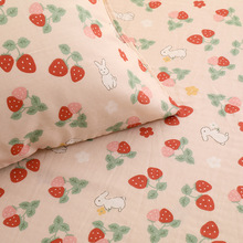 X6RO莓莓兔a类双层纱纯棉100全棉床单单件儿童单人学生宿舍1.