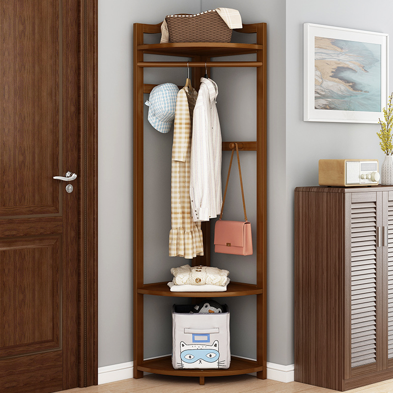 批发转角柜墙角卧室家用衣帽架拐角三角柜小立柜客厅靠墙实木收纳