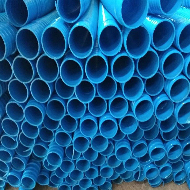 塑料波纹管蓝色工业吸尘管塑料管pvc橡胶软管除尘管软接头100mm