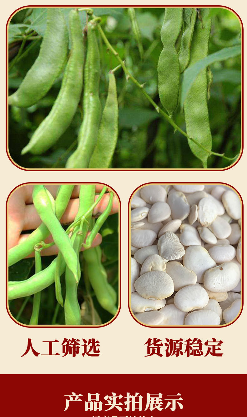 常富白芸豆500g 菜豆新货云南大白豆白豇豆果冻现货批发一件代发
