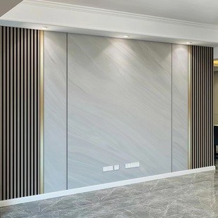 3d电视背景墙壁纸轻奢风客厅卧室防大理石纹格栅装饰墙布无缝壁画