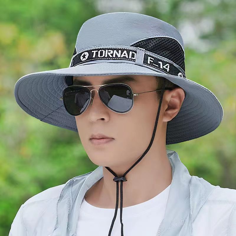 Hat Men's Sunhat Outdoor Summer Sun Protection Travel Leisure Korean Fisherman Hat Men's Mountaineering Fishing Sun Hat