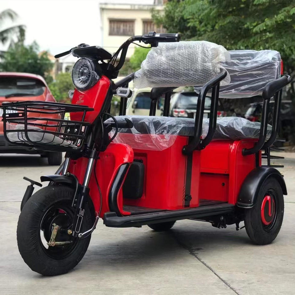 新款客货两用电动三轮车成人拉货老年代步车接送孩子电瓶车