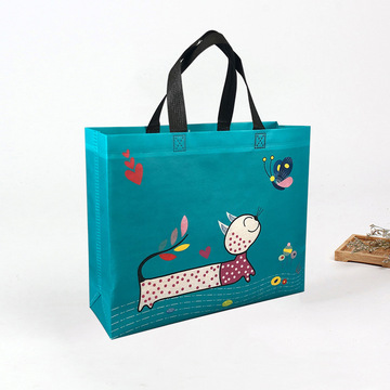 无纺布覆膜防水手提袋子儿童卡通可爱服装店购物手提袋子加印logo