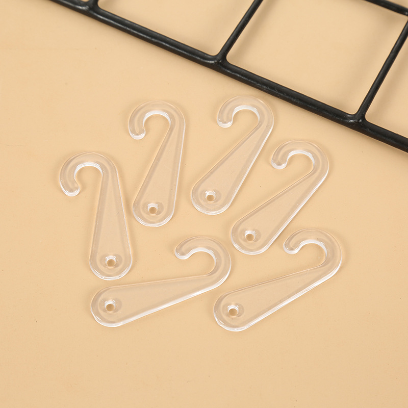 plastic hook transparent question mark hook glove hook j-shaped crystal hat display hook ps packaging accessories factory wholesale