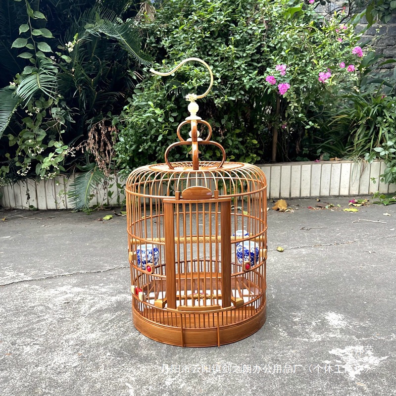 贵州画眉鸟笼竹制画眉鸟笼子八哥鸟笼广式鸟笼云雀鸟笼广西广厂家