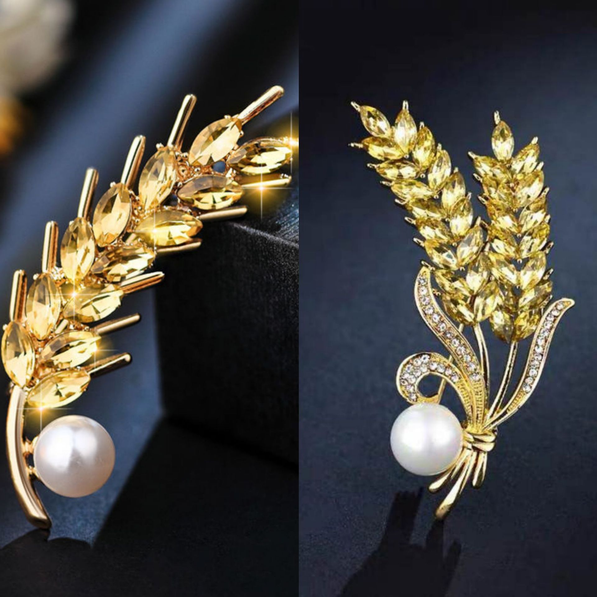 Ears of Wheat Brooch Advanced Sense Temperament Entry Lux Classic Style Corsage Anti-Exposure Clothing Accessories Direct Factory Wholesale