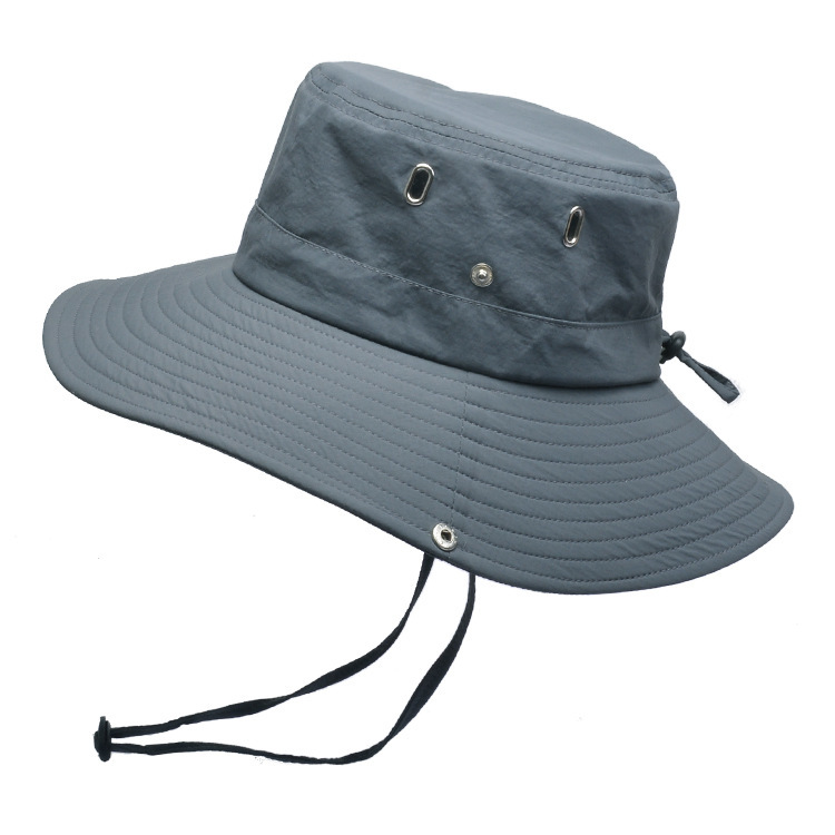 Western Cowboy Hat Men's Spring and Summer Outdoor Sun Protection Sun Hat Big Brim Sun Hat Neck Protection Breathable Fishing Bucket Hat