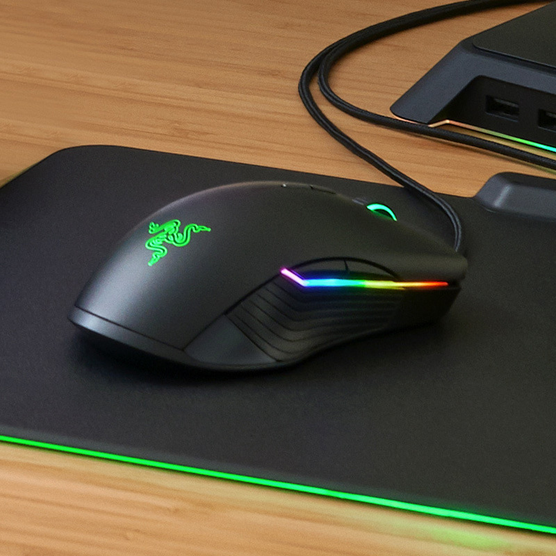 适用razer雷蛇锐蝮蛇竞技版rgb电竞笔记本电脑有线游戏鼠标吃鸡宏
