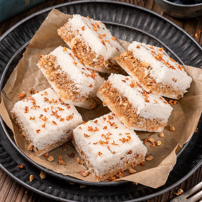 网红桂花糕温州特产早餐红糖芝麻糕下午茶点心多口味250克/盒即食