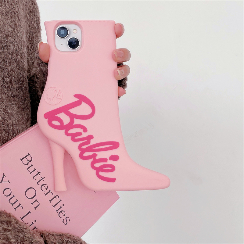 Barbie High Heels for Apple 13promax/14pro Phone Case Iphone12/11 Silicone Anti-Fall Shell