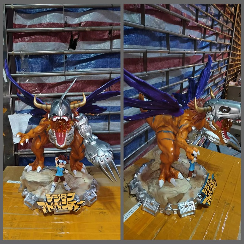 数码宝贝 gk 超大机械暴龙兽 战斗版 雕像场景 模型摆件 盒装手办