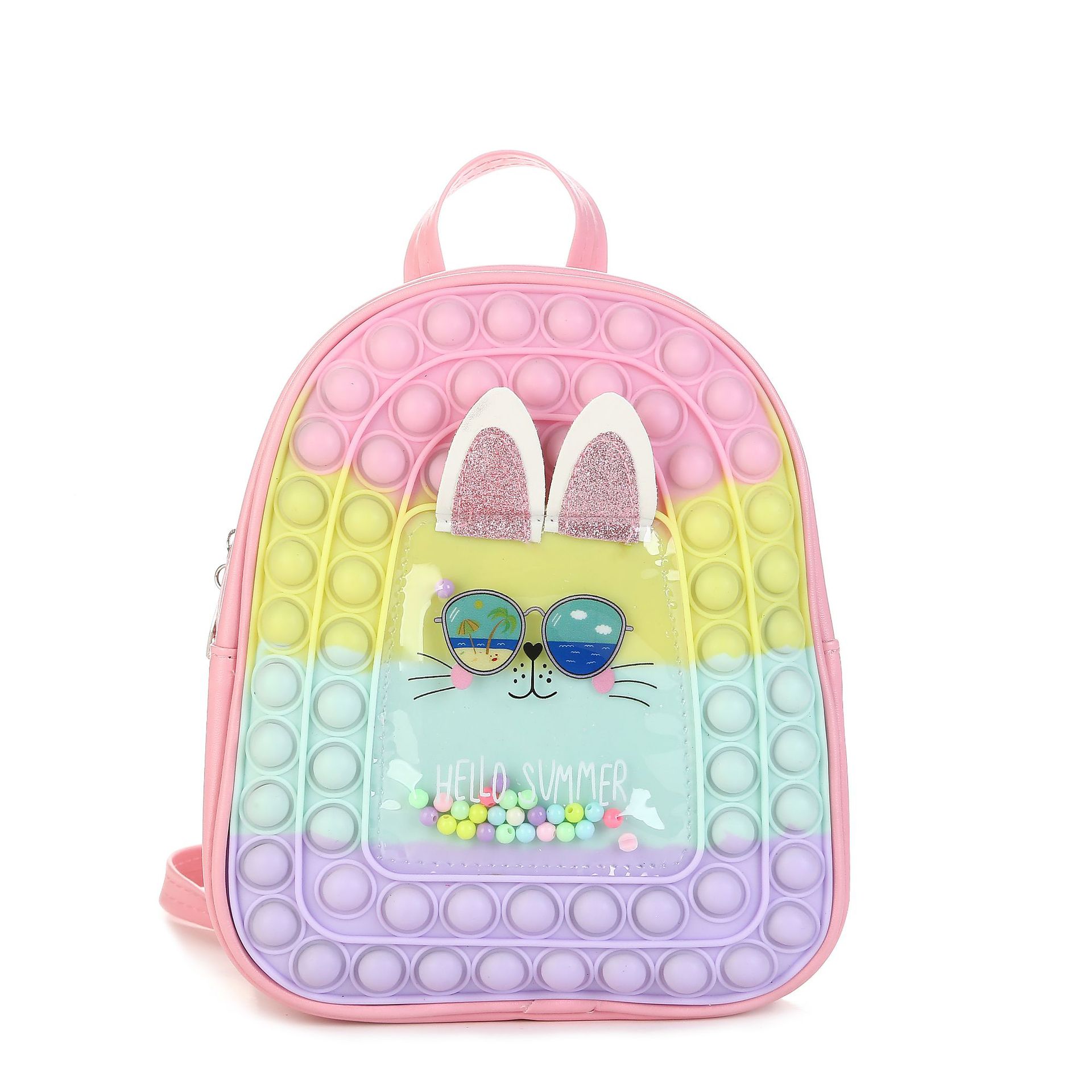 2022 Cross-Border New Rat Killer Pioneer Children Backpack Bubble Music Decompression Silicone Bag Little Girl Schoolbag