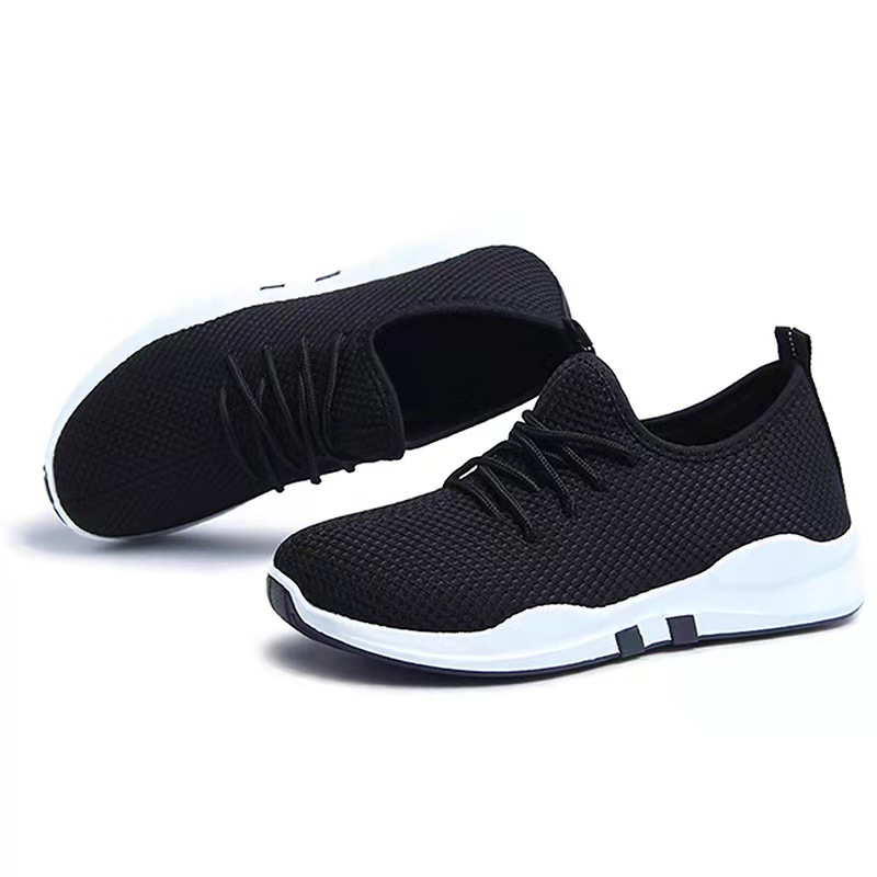 One Piece Dropshipping Breathable Small Red Small Black Sneaker Flat Lightweight Soft Sole Women's Single Shoes Clean Surface Simple Running Shoes