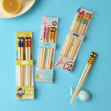 儿童筷子6一12岁宝宝训练筷3岁6岁家用短小孩2岁竹筷防滑女