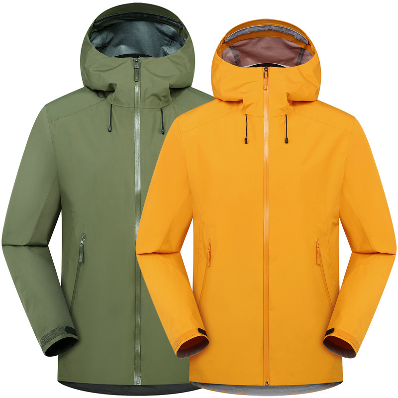 鸟家薄款男女户外冲锋衣单层硬壳防水超轻压胶钓鱼登山服长袖外套