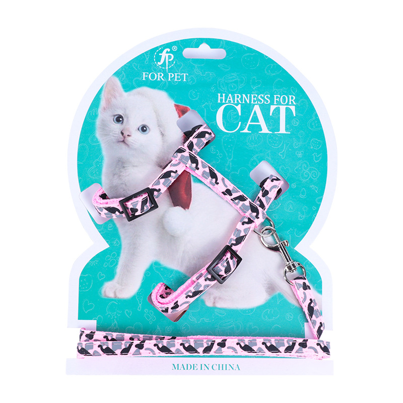 Imitation Break Free Cat Pulling Rope Adjustable Bolt Cat Leash Cat Chain Safety Rope for Walking out Cat Chest Strap